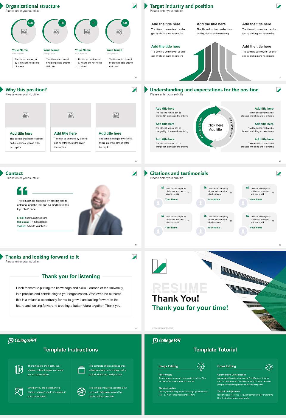 University of Bayreuth Resume PPT Template16:9 ratio PPT effect preview image4