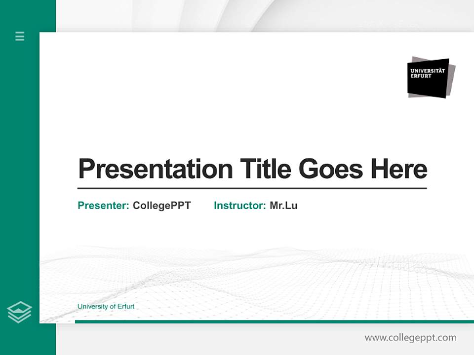 University of Erfurt Thesis Proposal/Graduation Defense PPT Template4:3 ratio PPT effect preview image5