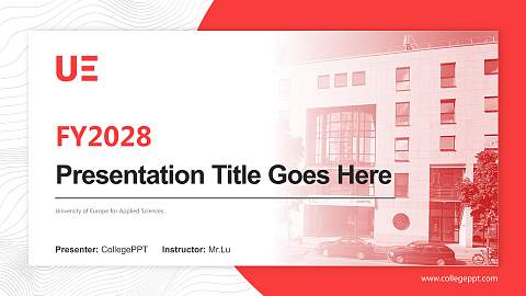 University of Europe for Applied Sciences Academic Presentation/Research Findings Report PPT Template