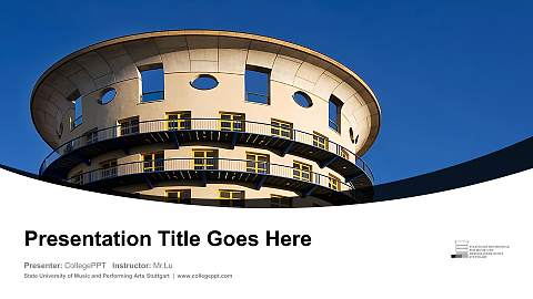 State University of Music and Performing Arts Stuttgart Course/Courseware Creation PPT Template