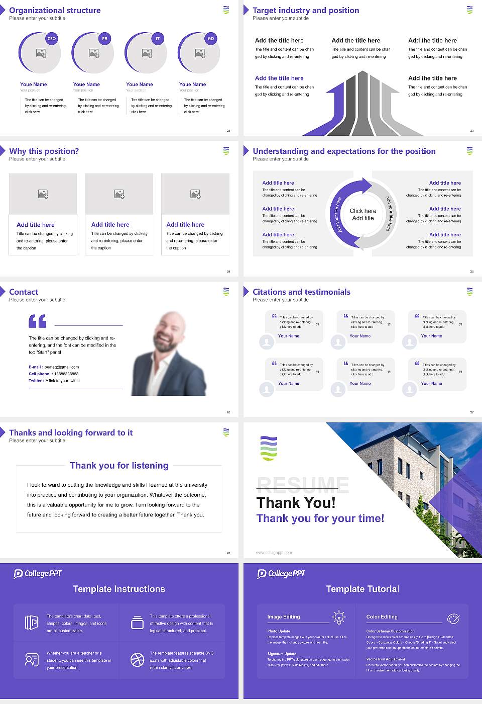 Rheinische University of Applied Sciences Cologne Resume PPT Template16:9 ratio PPT effect preview image4