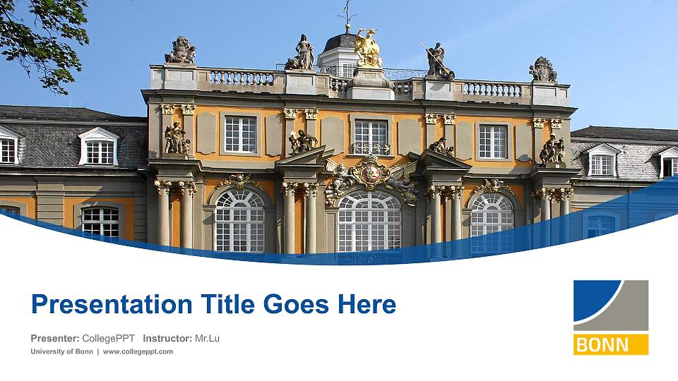 University of Bonn Course/Courseware Creation PPT Template16:9 ratio PPT effect preview image