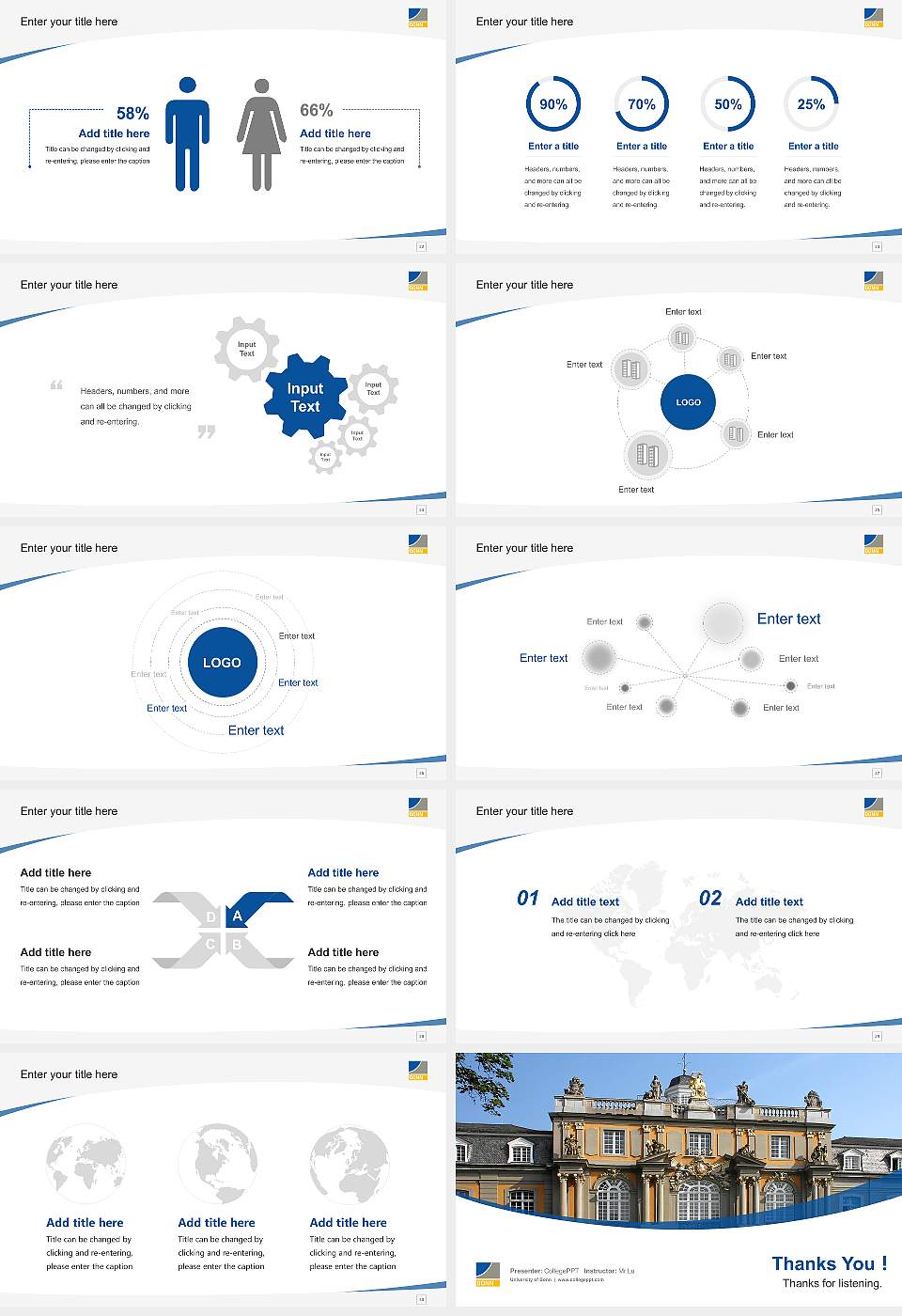 University of Bonn Course/Courseware Creation PPT Template16:9 ratio PPT effect preview image4