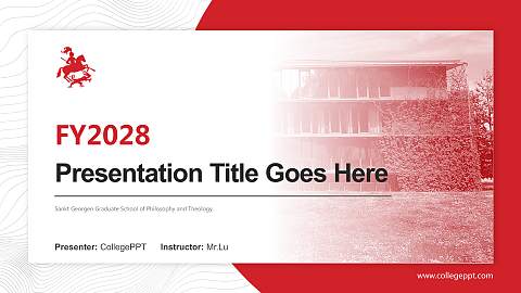 Sankt Georgen Graduate School of Philosophy and Theology Academic Presentation/Research Findings Report PPT Template