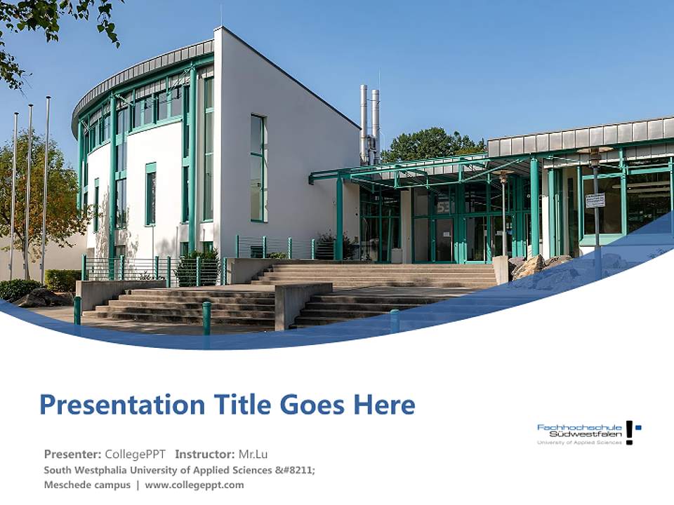 South Westphalia University of Applied Sciences – Meschede campus Course/Courseware Creation PPT Template4:3 ratio PPT effect preview image5
