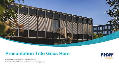 University of Applied Sciences for Business Course/Courseware Creation PPT Template