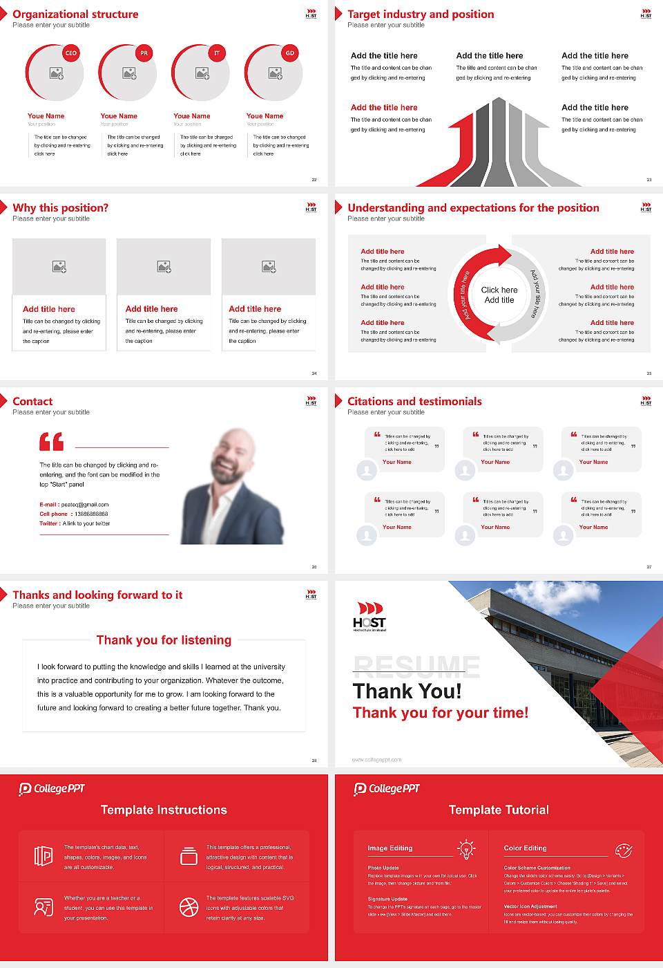 University of Applied Sciences Stralsund Resume PPT Template16:9 ratio PPT effect preview image4