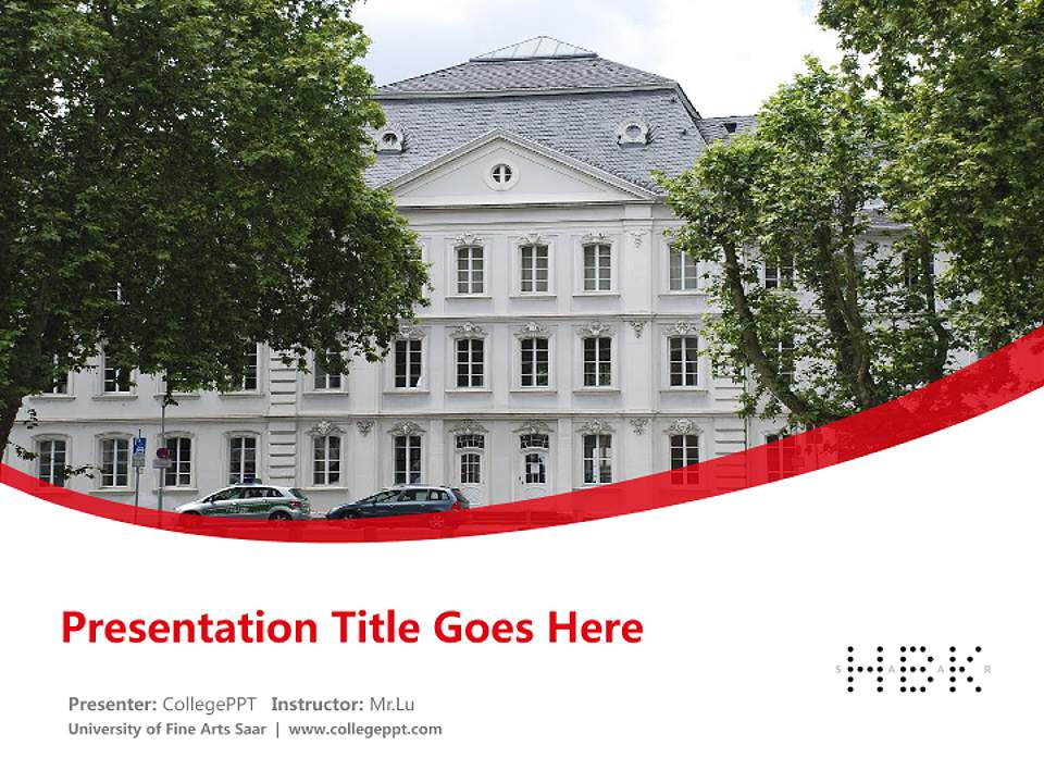 University of Fine Arts Saar Course/Courseware Creation PPT Template4:3 ratio PPT effect preview image5