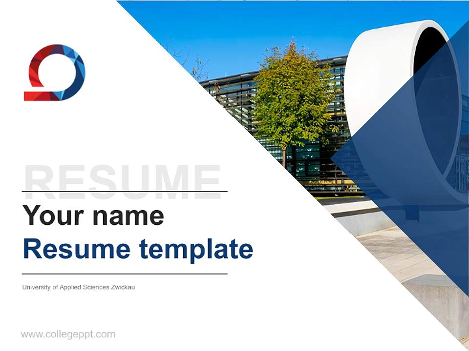 University of Applied Sciences Zwickau Resume PPT Template4:3 ratio PPT effect preview image5