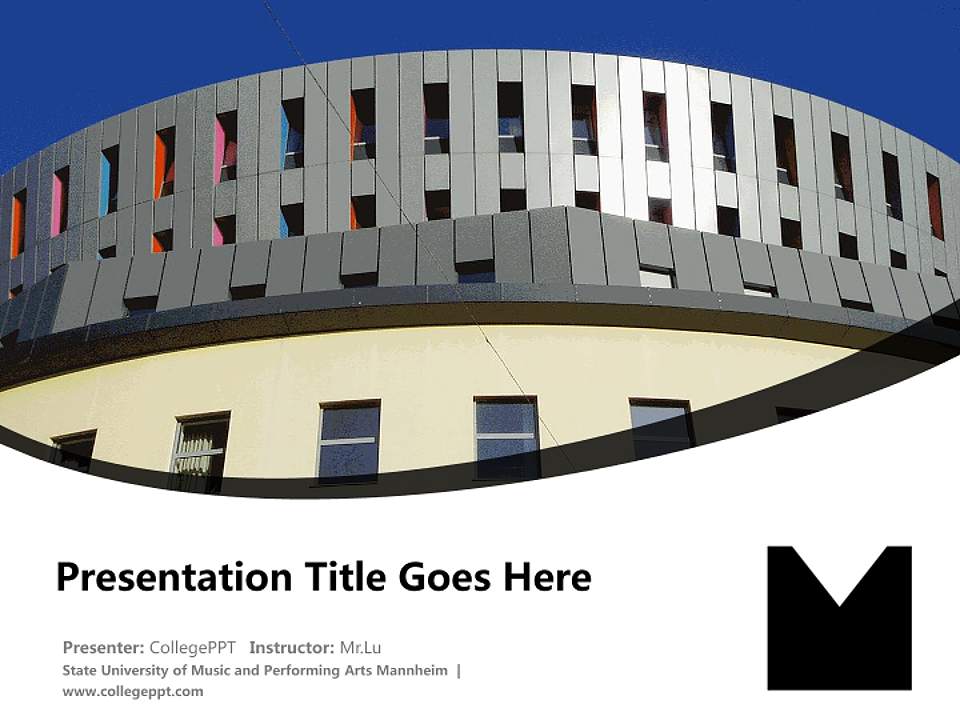 State University of Music and Performing Arts Mannheim Course/Courseware Creation PPT Template4:3 ratio PPT effect preview image5