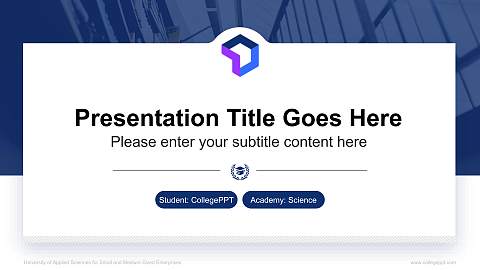 University of Applied Sciences for Small and Medium-Sized Enterprises National Scholarship Defense PPT Template