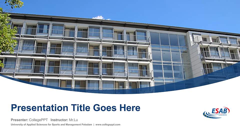 University of Applied Sciences for Sports and Management Potsdam Course/Courseware Creation PPT Template16:9 ratio PPT effect preview image