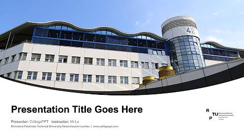 Rhineland-Palatinate Technical University Kaiserslautern-Landau Course/Courseware Creation PPT Template