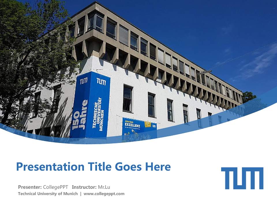Technical University of Munich Course/Courseware Creation PPT Template4:3 ratio PPT effect preview image5