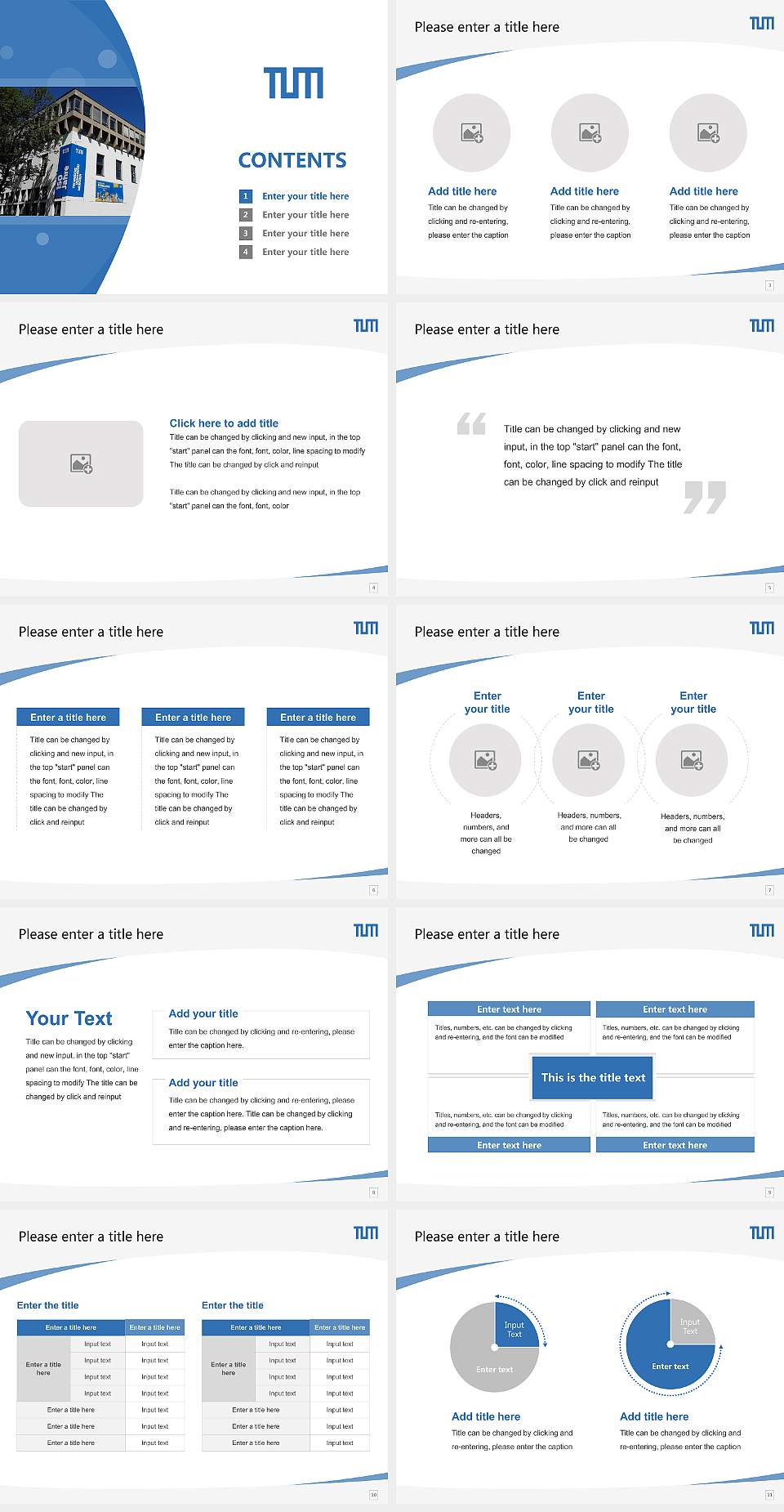 Technical University of Munich Course/Courseware Creation PPT Template4:3 ratio PPT effect preview image2