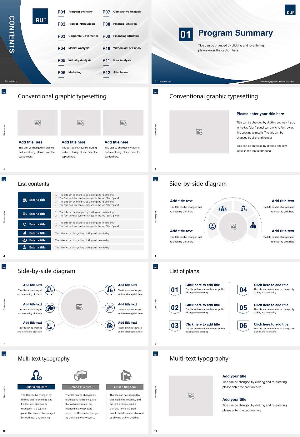 Ruhr University Bochum Competition/Entrepreneurship Contest PPT Template16:9 ratio PPT effect preview image2