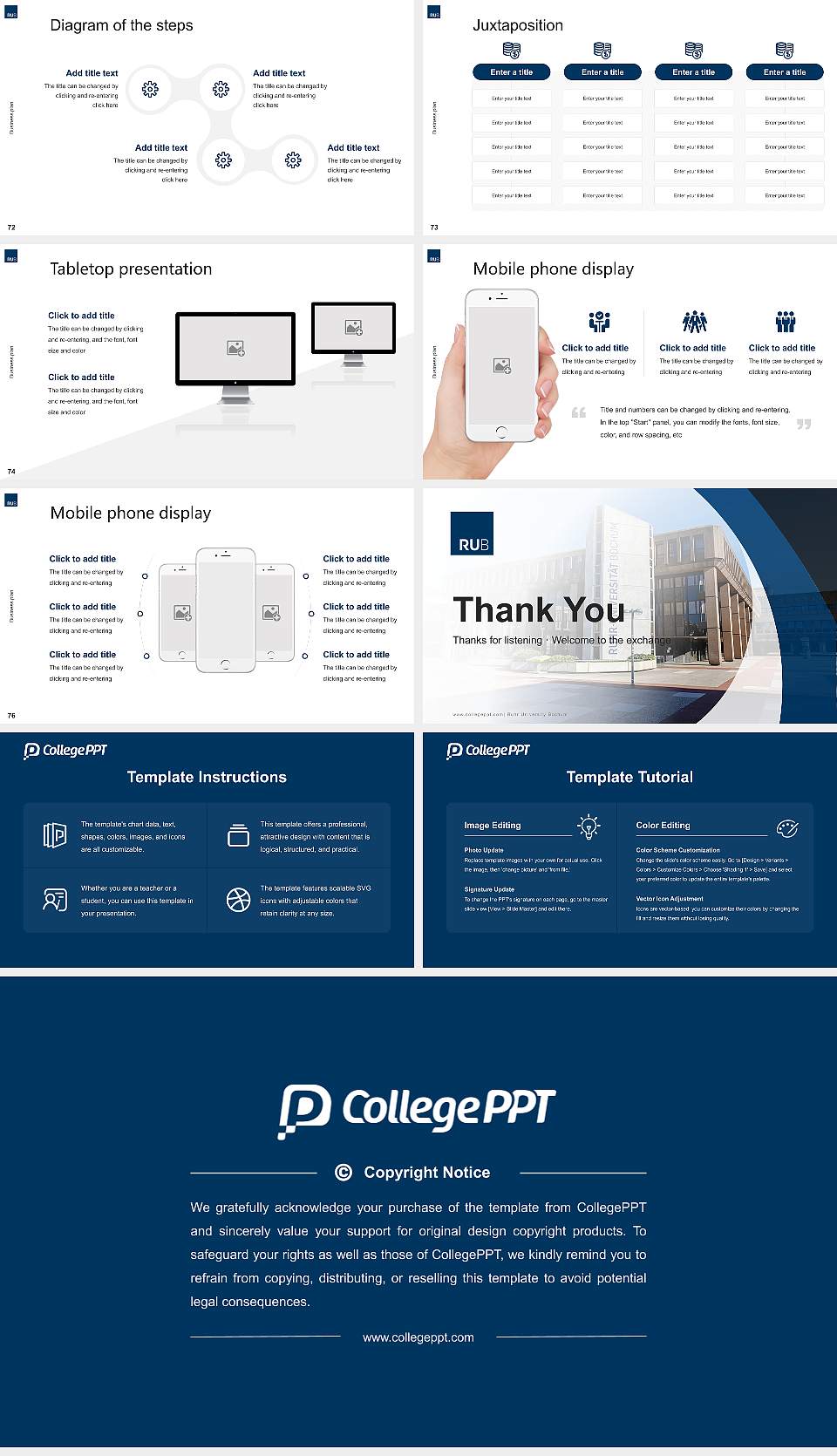 Ruhr University Bochum Competition/Entrepreneurship Contest PPT Template16:9 ratio PPT effect preview image9