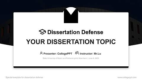 State University of Music and Performing Arts Mannheim Graduation Thesis Defense PPT Template