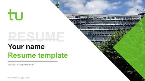 Technical University of Dortmund Resume PPT Template