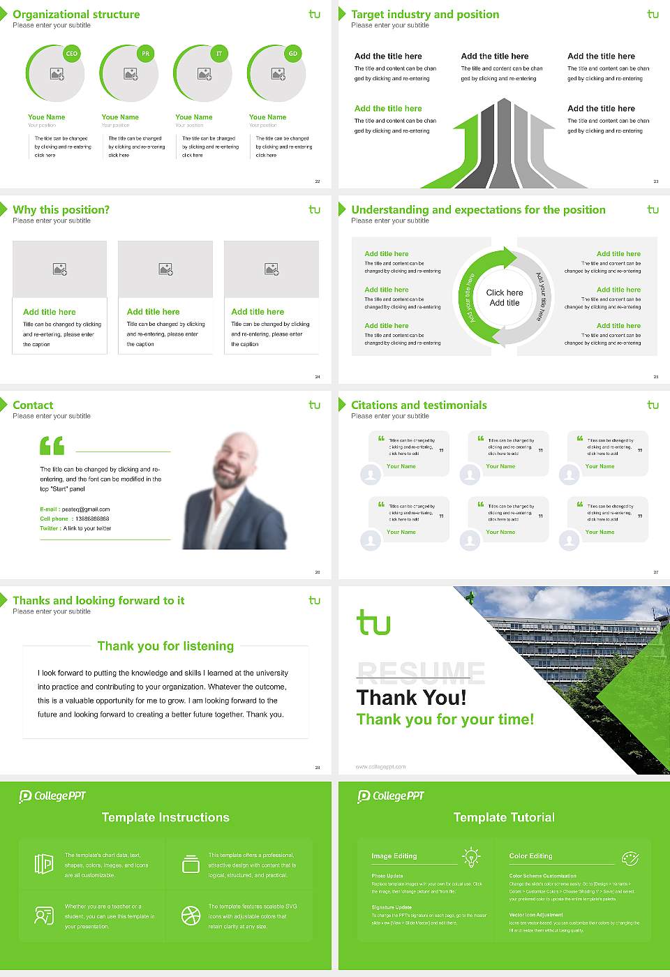 Technical University of Dortmund Resume PPT Template16:9 ratio PPT effect preview image4