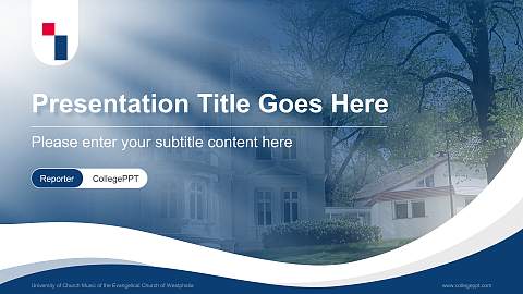 University of Church Music of the Evangelical Church of Westphalia Lecture Sharing and Networking Event PPT Template
