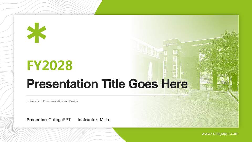 University of Communication and Design Academic Presentation/Research Findings Report PPT Template16:9 ratio PPT effect preview image