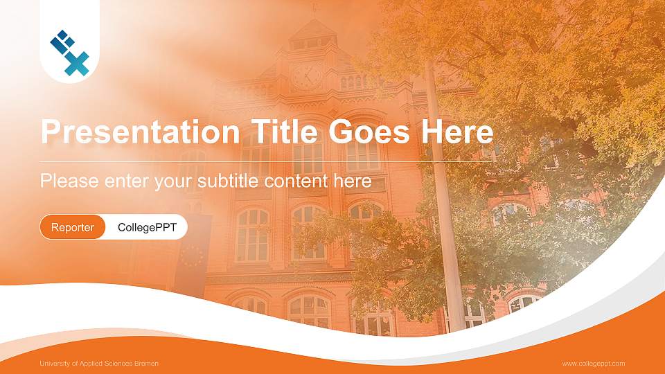 University of Applied Sciences Bremen Lecture Sharing and Networking Event PPT Template16:9 ratio PPT effect preview image