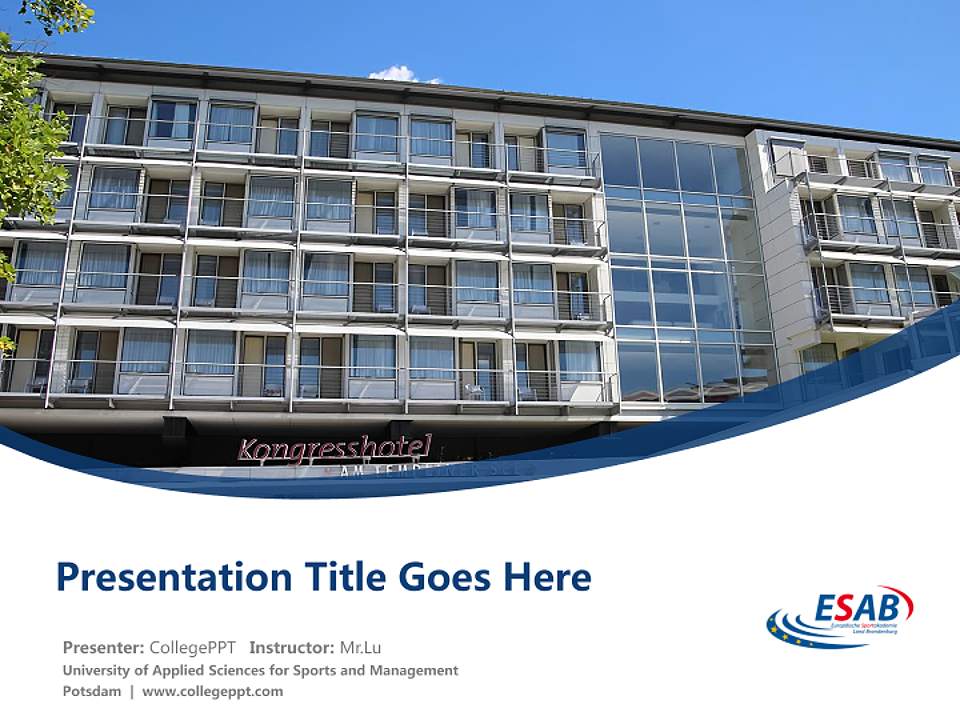 University of Applied Sciences for Sports and Management Potsdam Course/Courseware Creation PPT Template4:3 ratio PPT effect preview image5