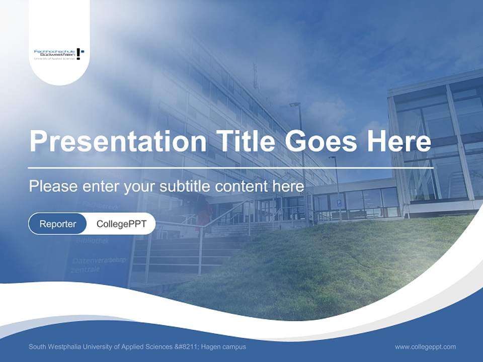 South Westphalia University of Applied Sciences – Hagen campus Lecture Sharing and Networking Event PPT Template4:3 ratio PPT effect preview image4