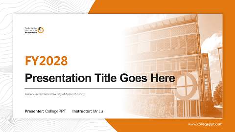 Rosenheim Technical University of Applied Sciences Academic Presentation/Research Findings Report PPT Template