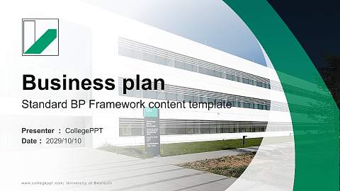 University of Bayreuth Competition/Entrepreneurship Contest PPT Template