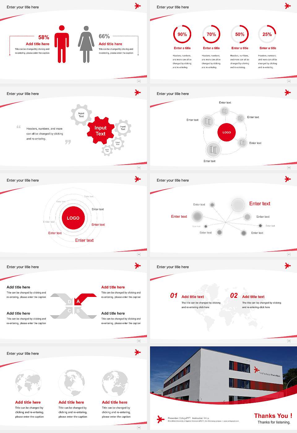 RheinMain University of Applied Sciences – Am Brückweg campus Course/Courseware Creation PPT Template16:9 ratio PPT effect preview image4