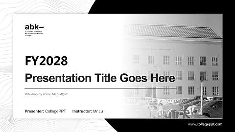 State Academy of Fine Arts Stuttgart Academic Presentation/Research Findings Report PPT Template