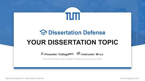 Technical University of Munich – Straubing campus Graduation Thesis Defense PPT Template