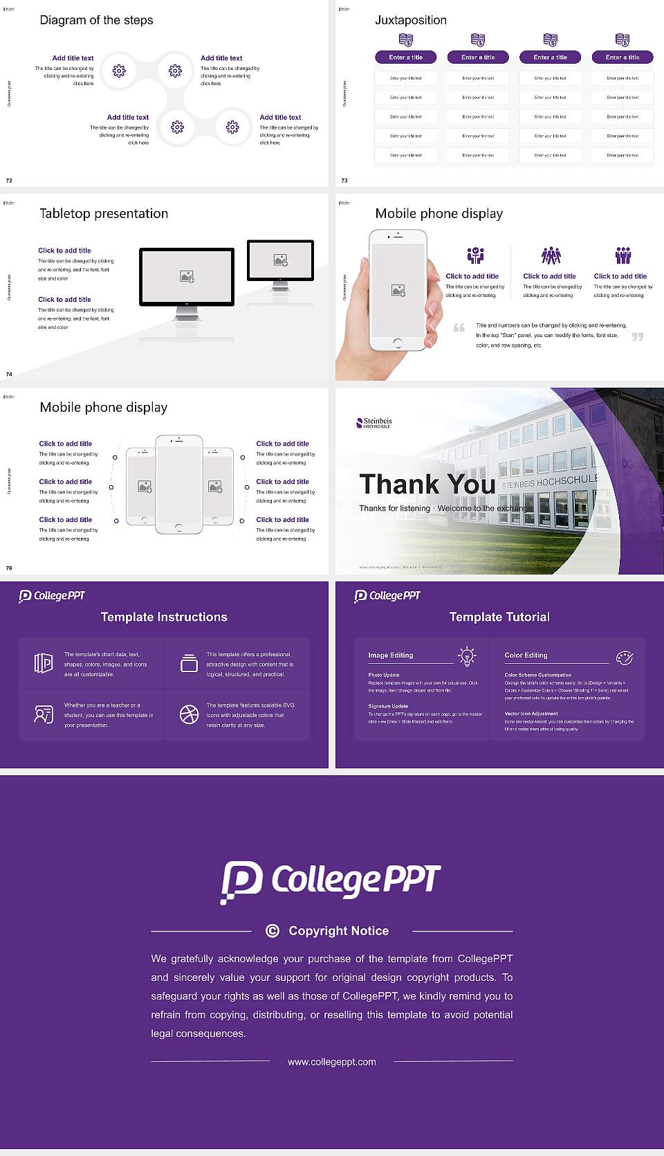 Steinbeis University Competition/Entrepreneurship Contest PPT Template16:9 ratio PPT effect preview image9