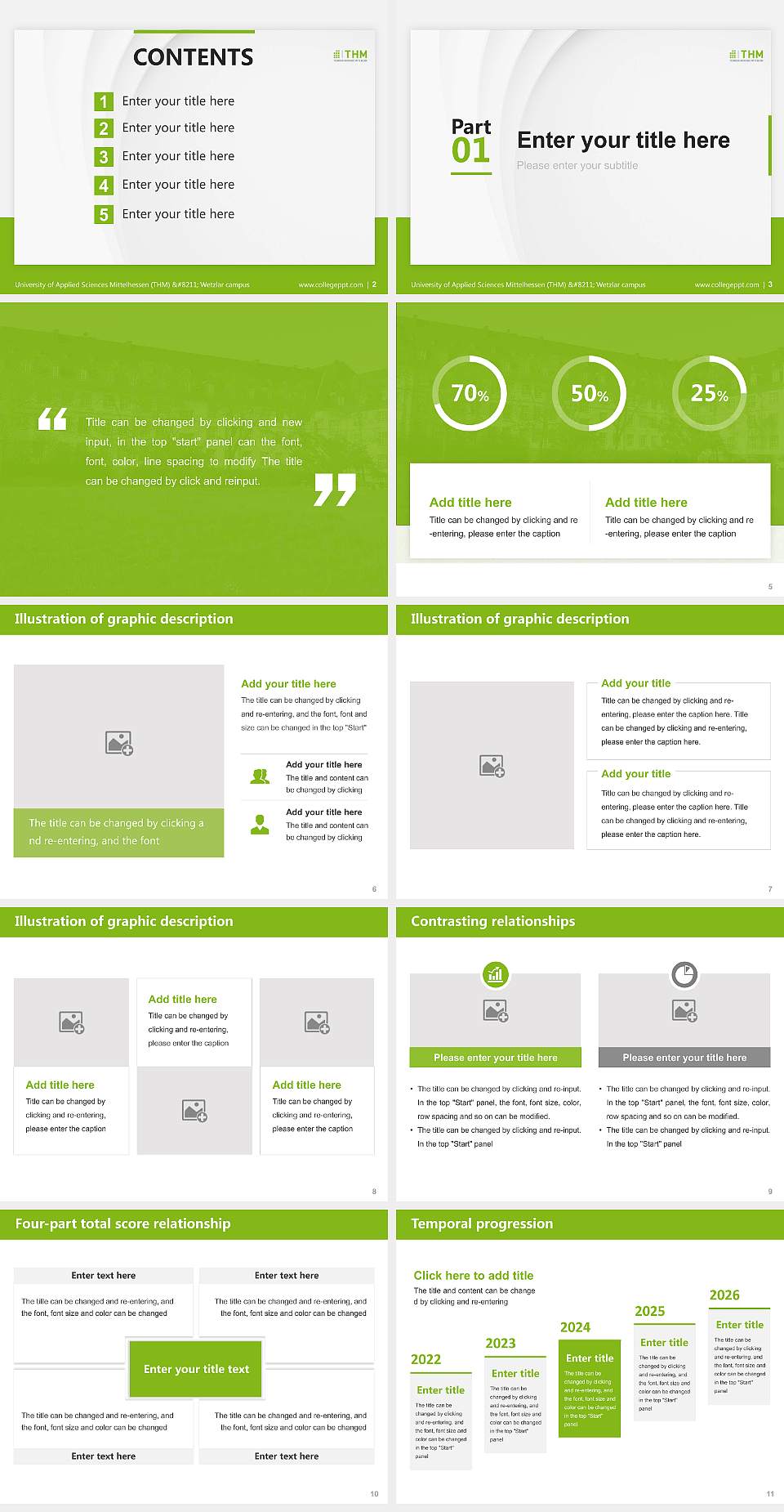 University of Applied Sciences Mittelhessen (THM) – Wetzlar campus Thesis Proposal/Graduation Defense PPT Template4:3 ratio PPT effect preview image2