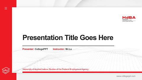 University of Applied Labour Studies of the Federal Employment Agency Thesis Proposal/Graduation Defense PPT Template