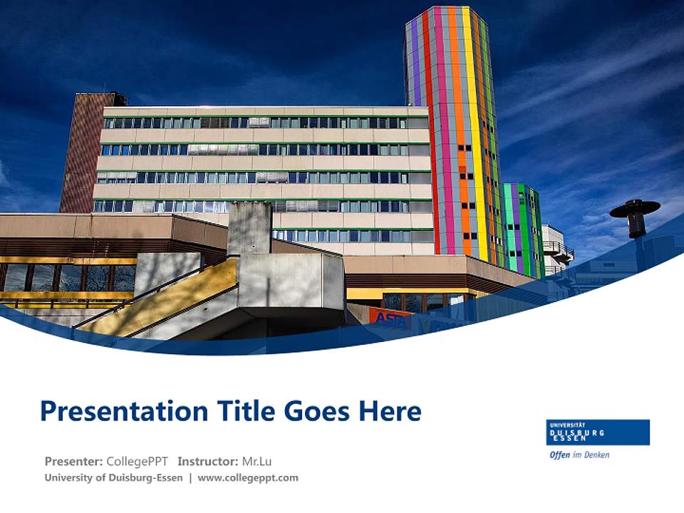 University of Duisburg-Essen Course/Courseware Creation PPT Template4:3 ratio PPT effect preview image5
