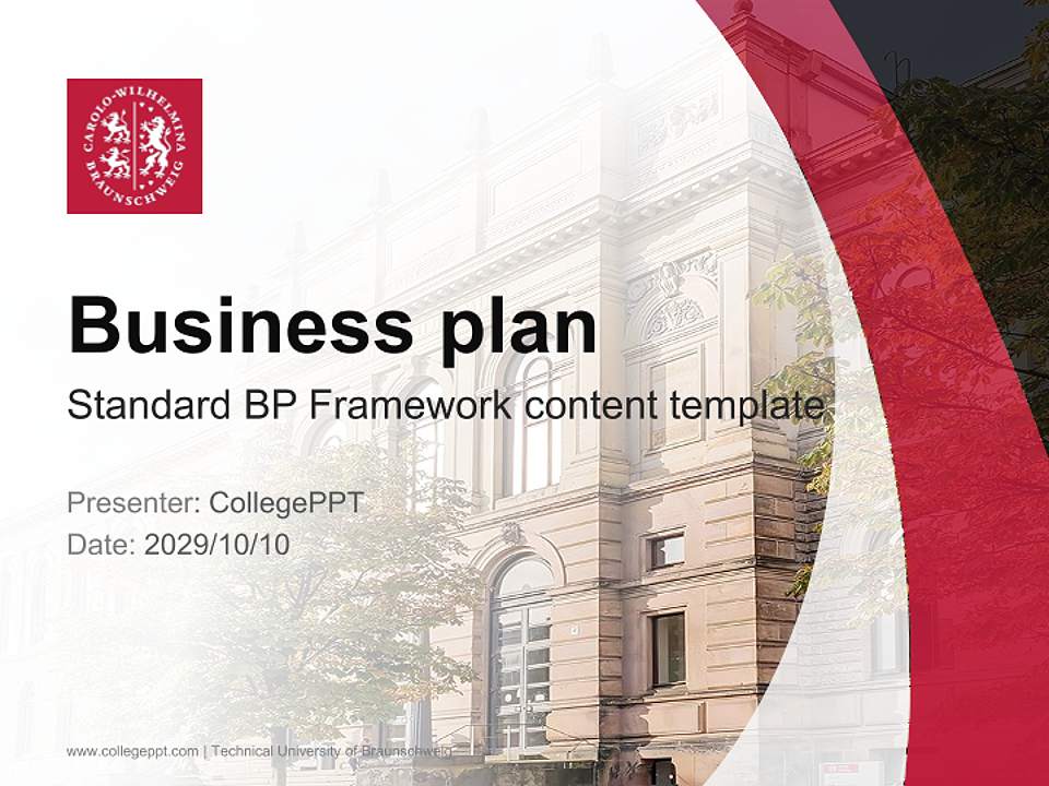 Technical University of Braunschweig Competition/Entrepreneurship Contest PPT Template4:3 ratio PPT effect preview image9