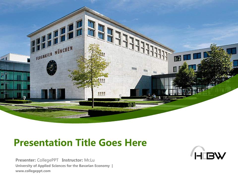 University of Applied Sciences for the Bavarian Economy Course/Courseware Creation PPT Template4:3 ratio PPT effect preview image5