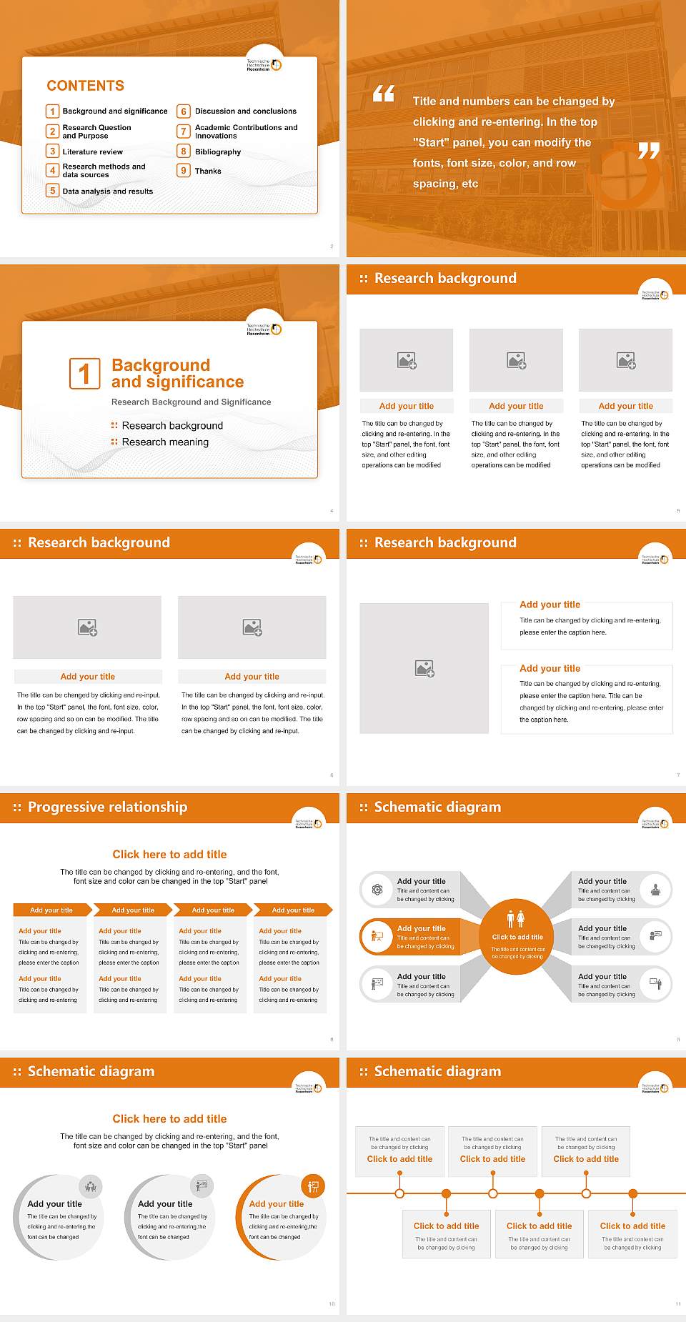 Rosenheim Technical University of Applied Sciences Graduation Thesis Defense PPT Template4:3 ratio PPT effect preview image2