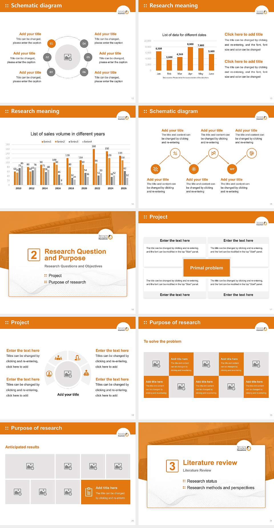 Rosenheim Technical University of Applied Sciences Graduation Thesis Defense PPT Template4:3 ratio PPT effect preview image3
