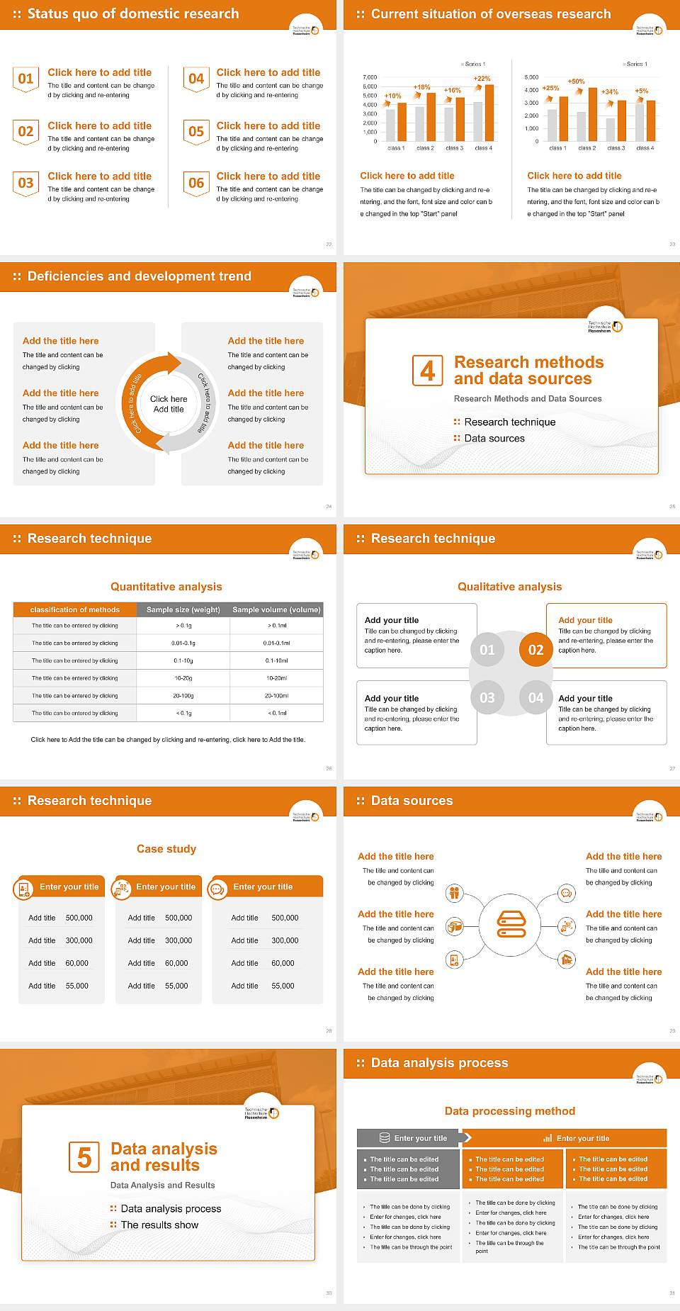 Rosenheim Technical University of Applied Sciences Graduation Thesis Defense PPT Template4:3 ratio PPT effect preview image4