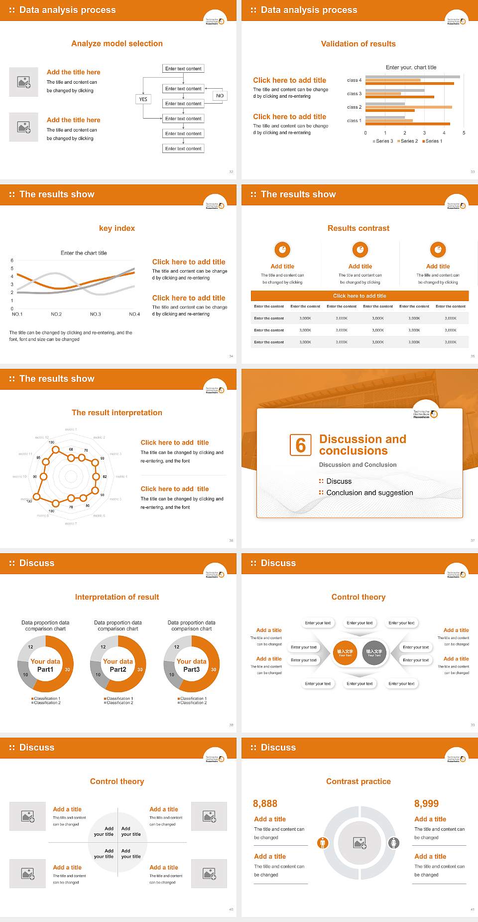 Rosenheim Technical University of Applied Sciences Graduation Thesis Defense PPT Template4:3 ratio PPT effect preview image5