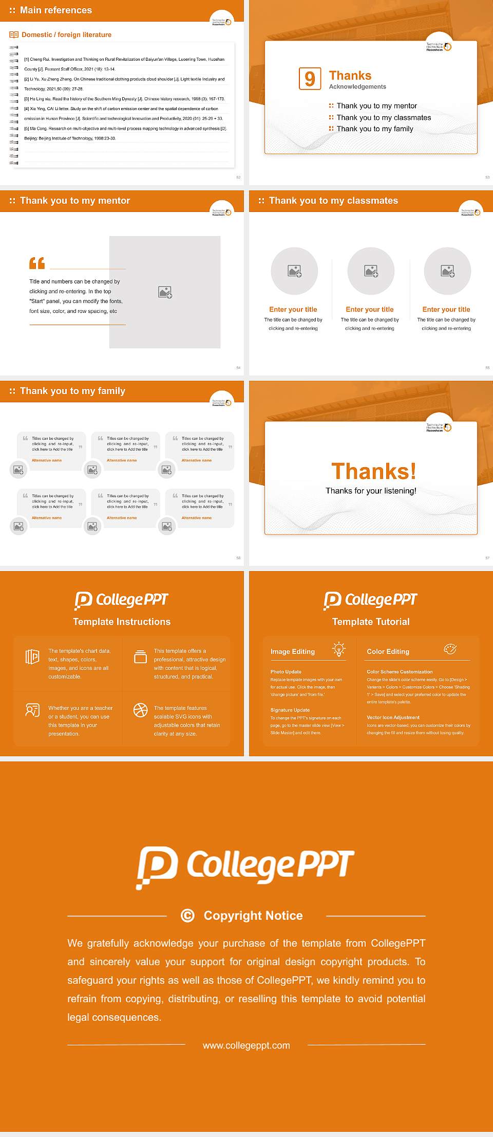 Rosenheim Technical University of Applied Sciences Graduation Thesis Defense PPT Template4:3 ratio PPT effect preview image7
