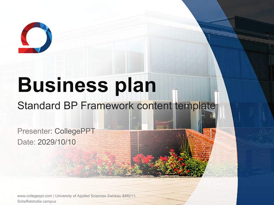 University of Applied Sciences Zwickau – Scheffelstraße campus Competition/Entrepreneurship Contest PPT Template4:3 ratio PPT effect preview image9
