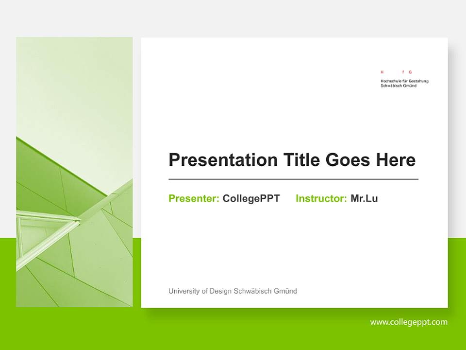 University of Design Schwäbisch Gmünd General PPT Template4:3 ratio PPT effect preview image6