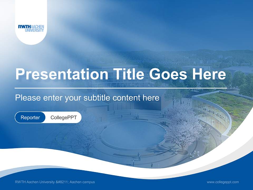 RWTH Aachen University – Aachen campus Lecture Sharing and Networking Event PPT Template4:3 ratio PPT effect preview image4