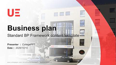 University of Europe for Applied Sciences Competition/Entrepreneurship Contest PPT Template
