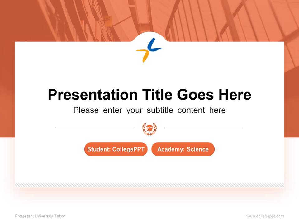 Protestant University Tabor National Scholarship Defense PPT Template4:3 ratio PPT effect preview image4